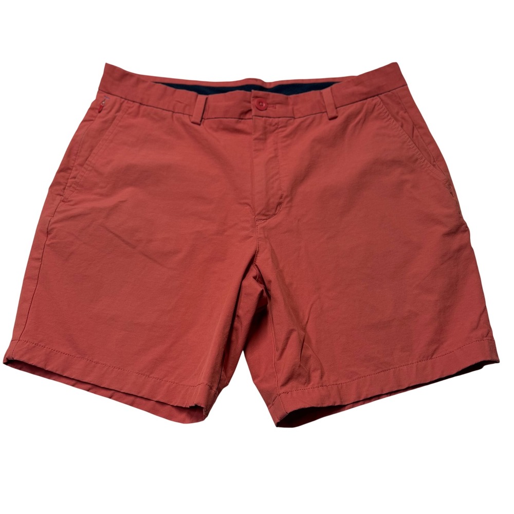 Vineyard Vines Mens 32 On-The-Go Shorts Coral Red Performance Athletic Golf